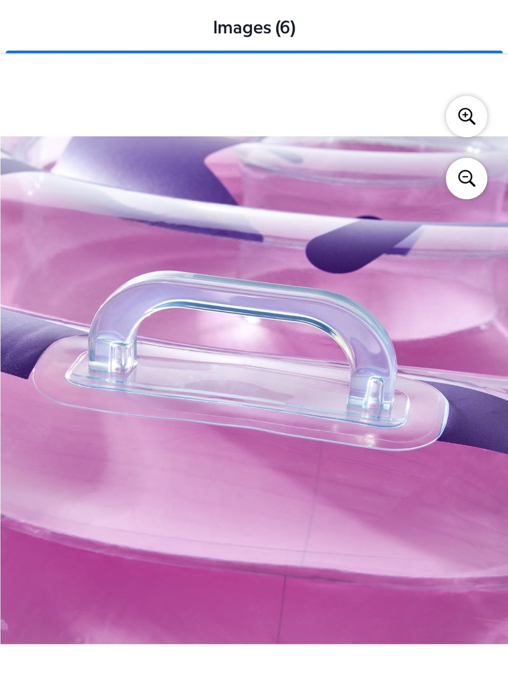 Women's Purple Smiley Face Inflatable Pool Float - Picture 5 of 6